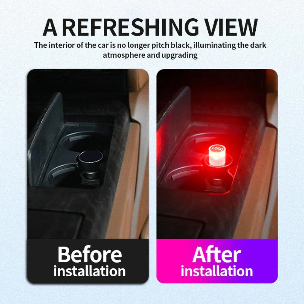 Koristeellinen mini USB LED-valo auton sisätiloihin