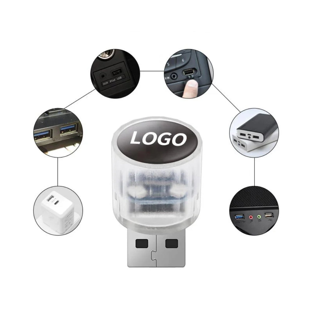 Koristeellinen mini USB LED-valo auton sisätiloihin